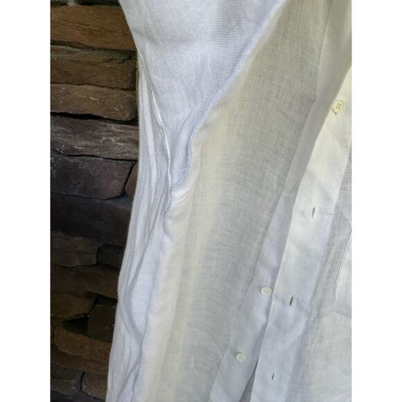 Go Linen L'Zinger Long Sleeve Single Pocket Linen Shirt-Size 1 - Picture 4 of 8